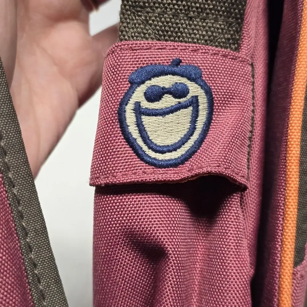Life is good smile sling messenger Pink Brown Bag Hipster Travel Casual